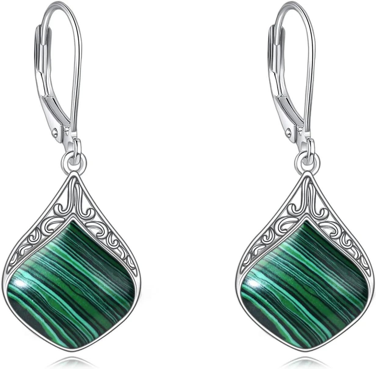 Teardrop Earrings Sterling Silver Filigree Irish Celtic Teardrop Drop Earrings Jewelry Gifts For Women