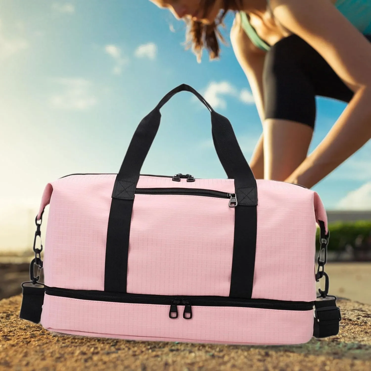 Travel Bag for Airlines And Gym Use Compact Duffel for Weekend Adventures, Pink