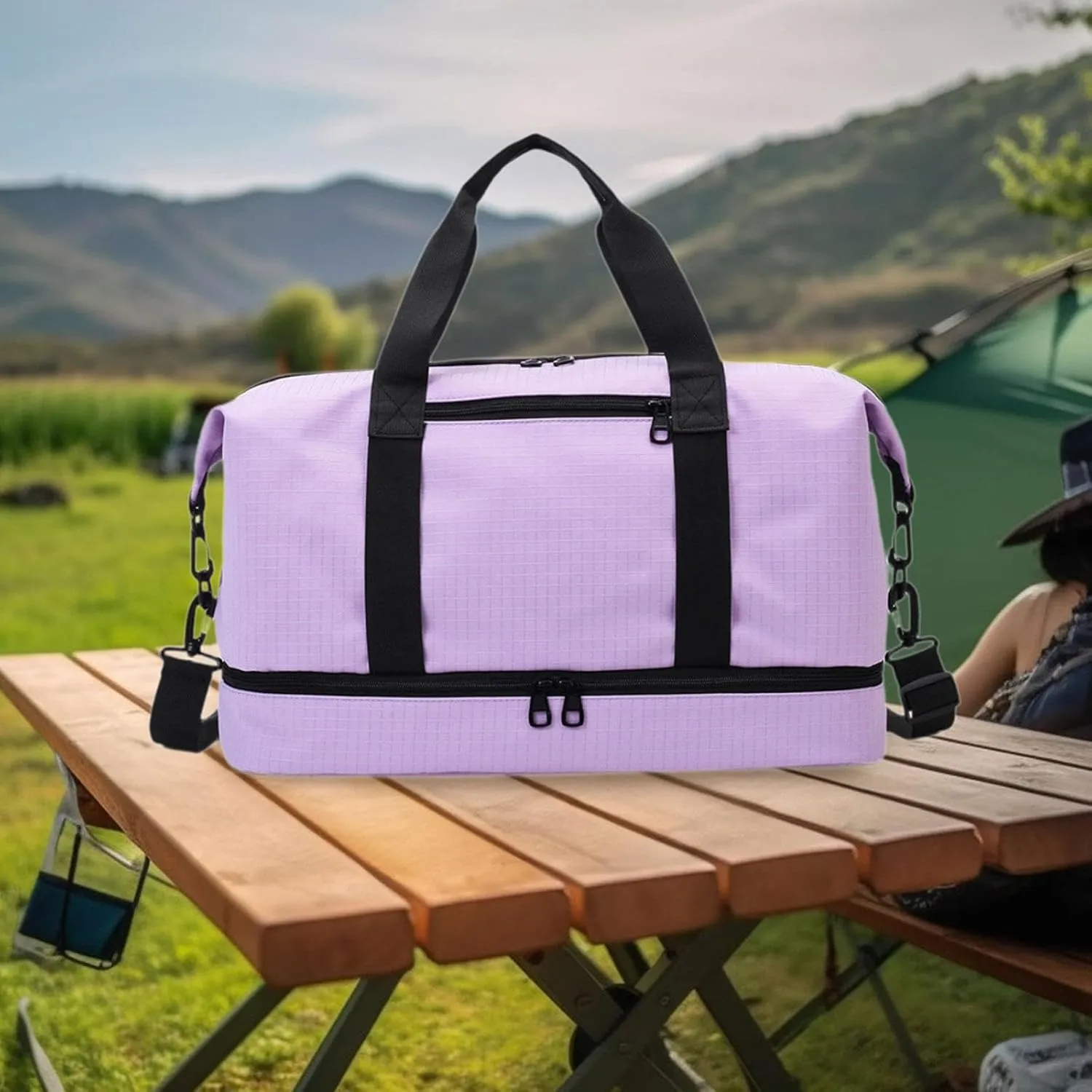 Travel Bag for Airlines And Gym Use Compact Duffel for Weekend Adventures, Violet
