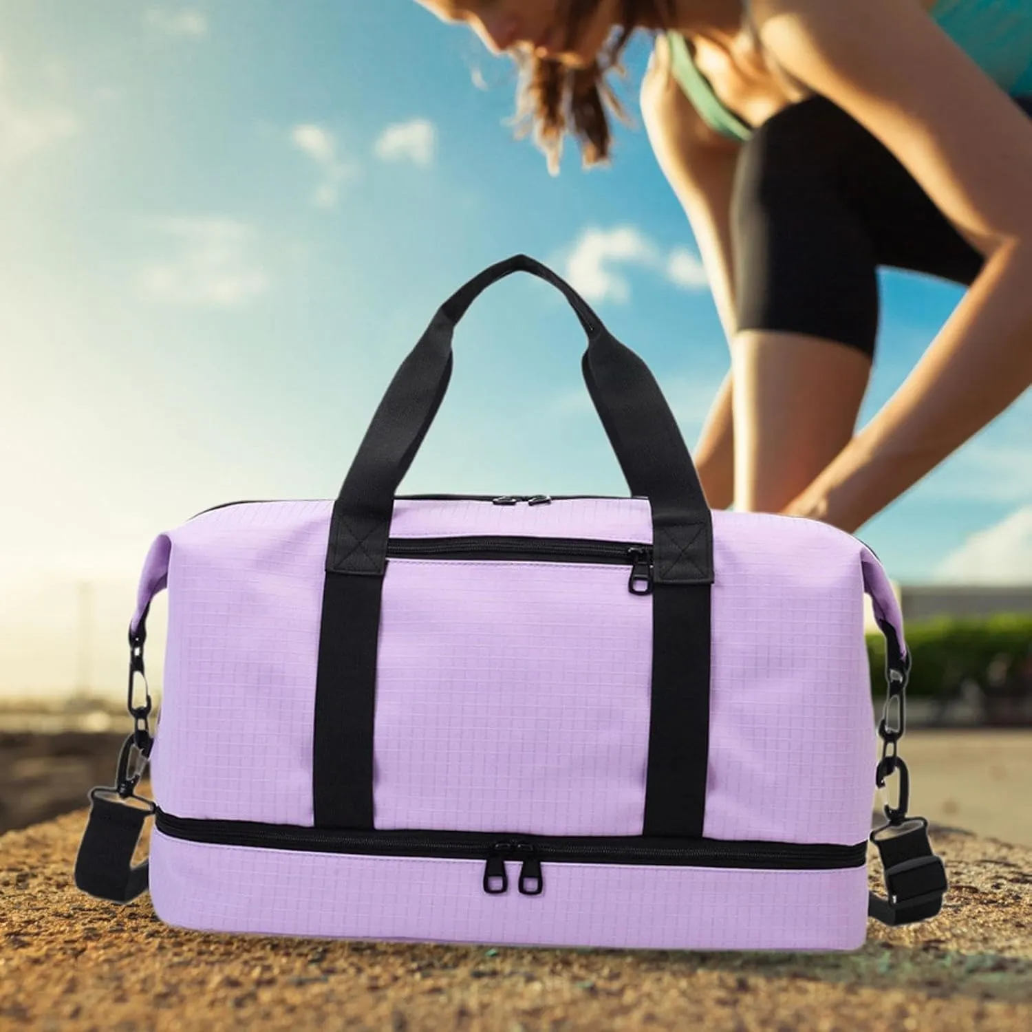 Travel Bag for Airlines And Gym Use Compact Duffel for Weekend Adventures, Violet