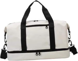 Travel Bag for Airlines And Gym Use Compact Duffel for Weekend Adventures, White