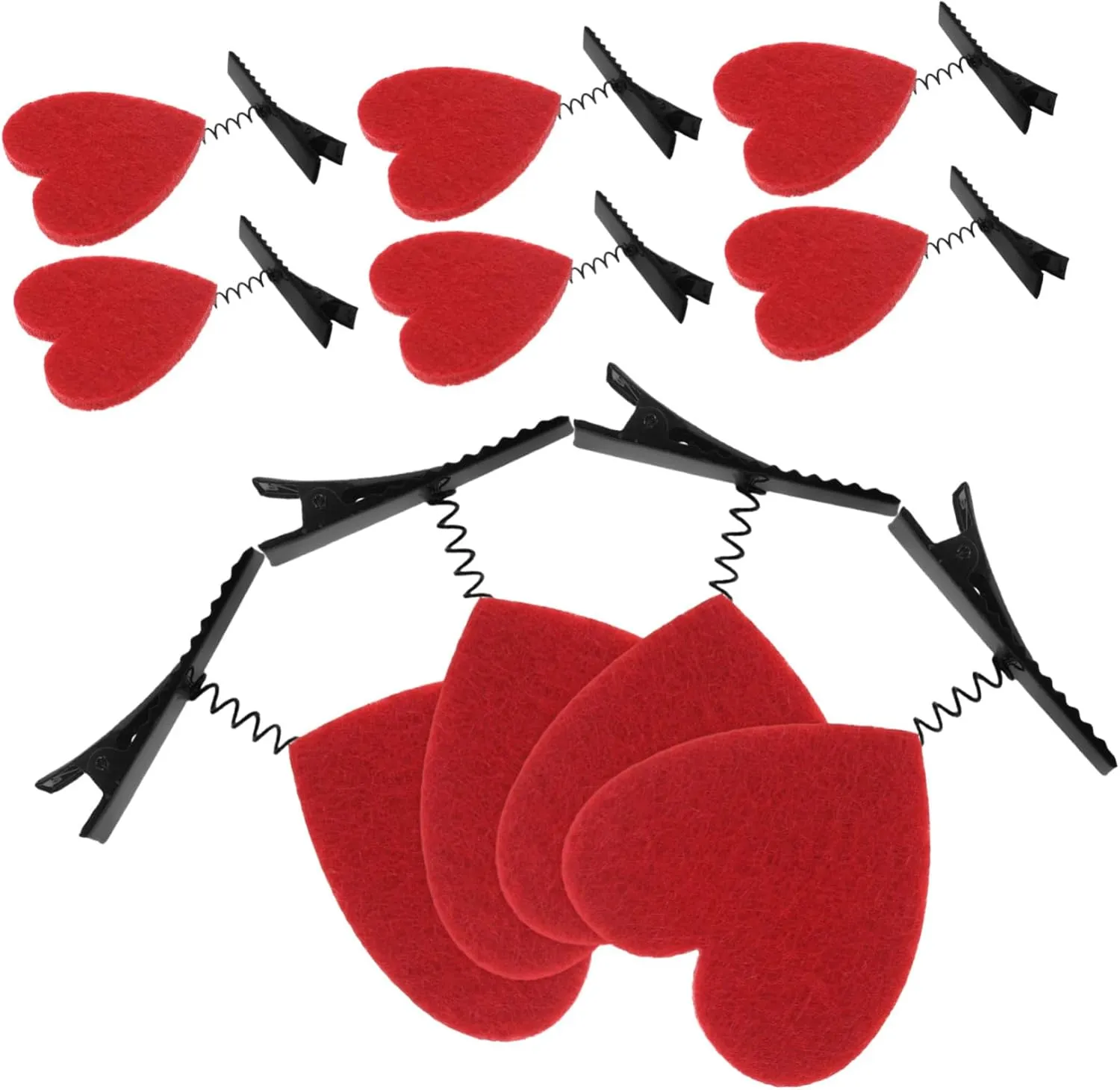 VALICLUD 10pcs Heart Hair Clips Set Cute Valentine's Day Hairpins for Women Soft and Comfortable Heart Shaped Accessories for Romantic Celebrations