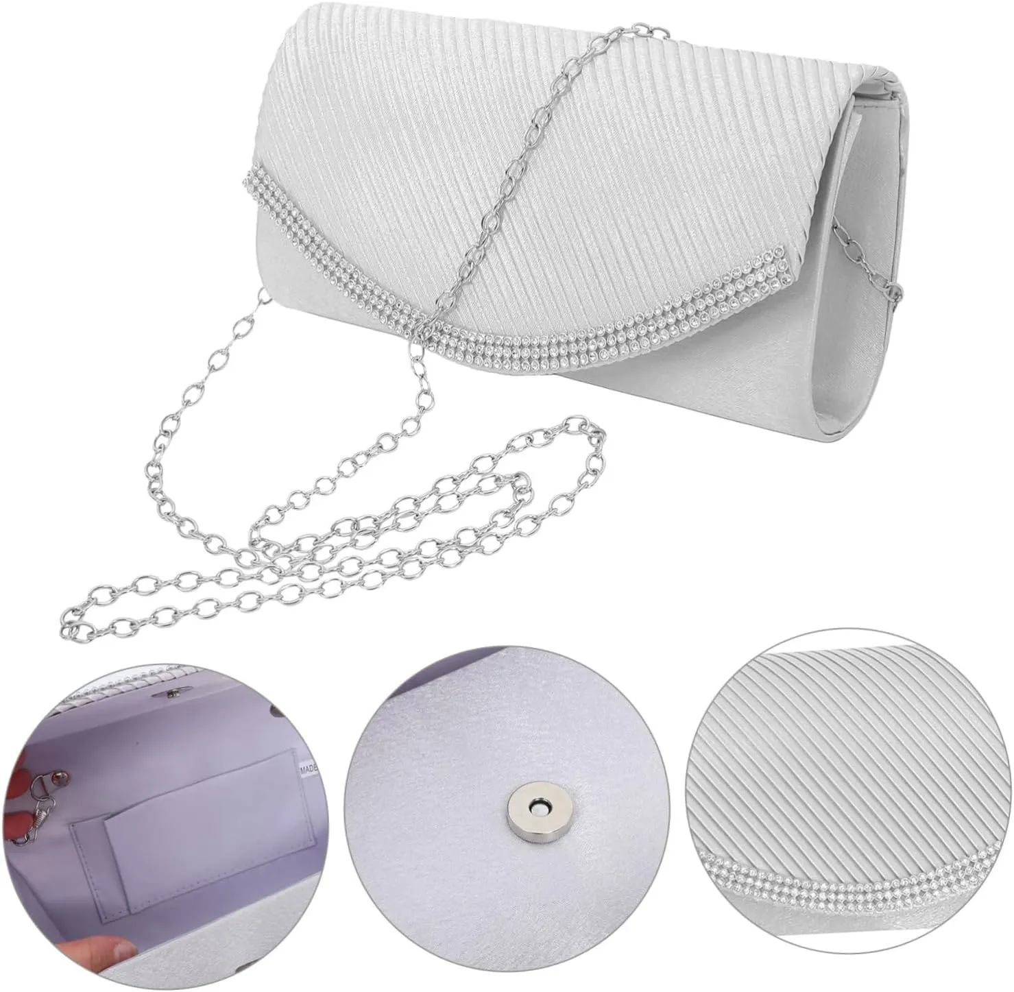VALICLUD Handbag Clutch Bag Wedding Purses for Bride Evening Bag Crossbody Purses for Women Clutch Purses for