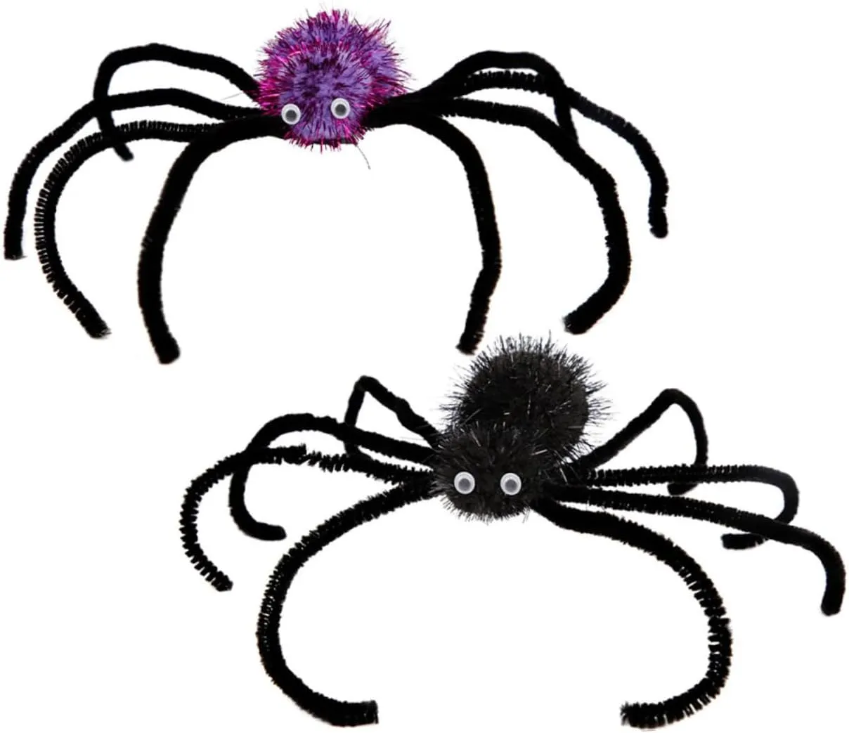VANZACK 2pcs Spider Hair Clips Decorative Halloween Hair Accessories for Women Spider Design Clamps for Parties Cosplay