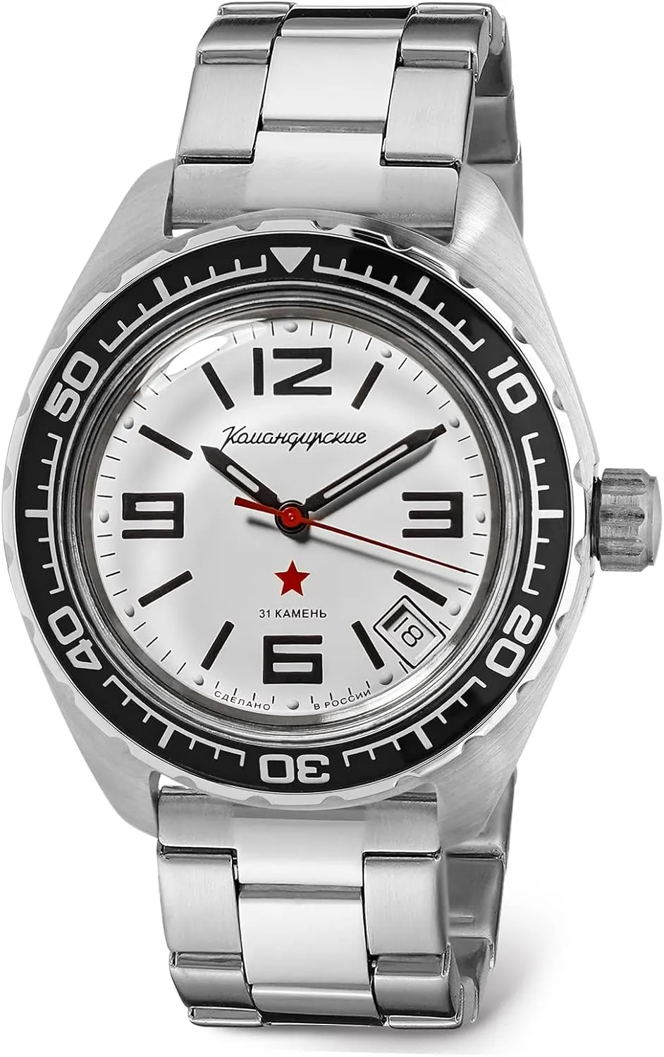 VOSTOK | Komandirskie 02K Automatic Self-Winding Russian Military Diver Wrist Watch | WR 200 m | Fashion | Business | Casual Men's Watches | Model 020716