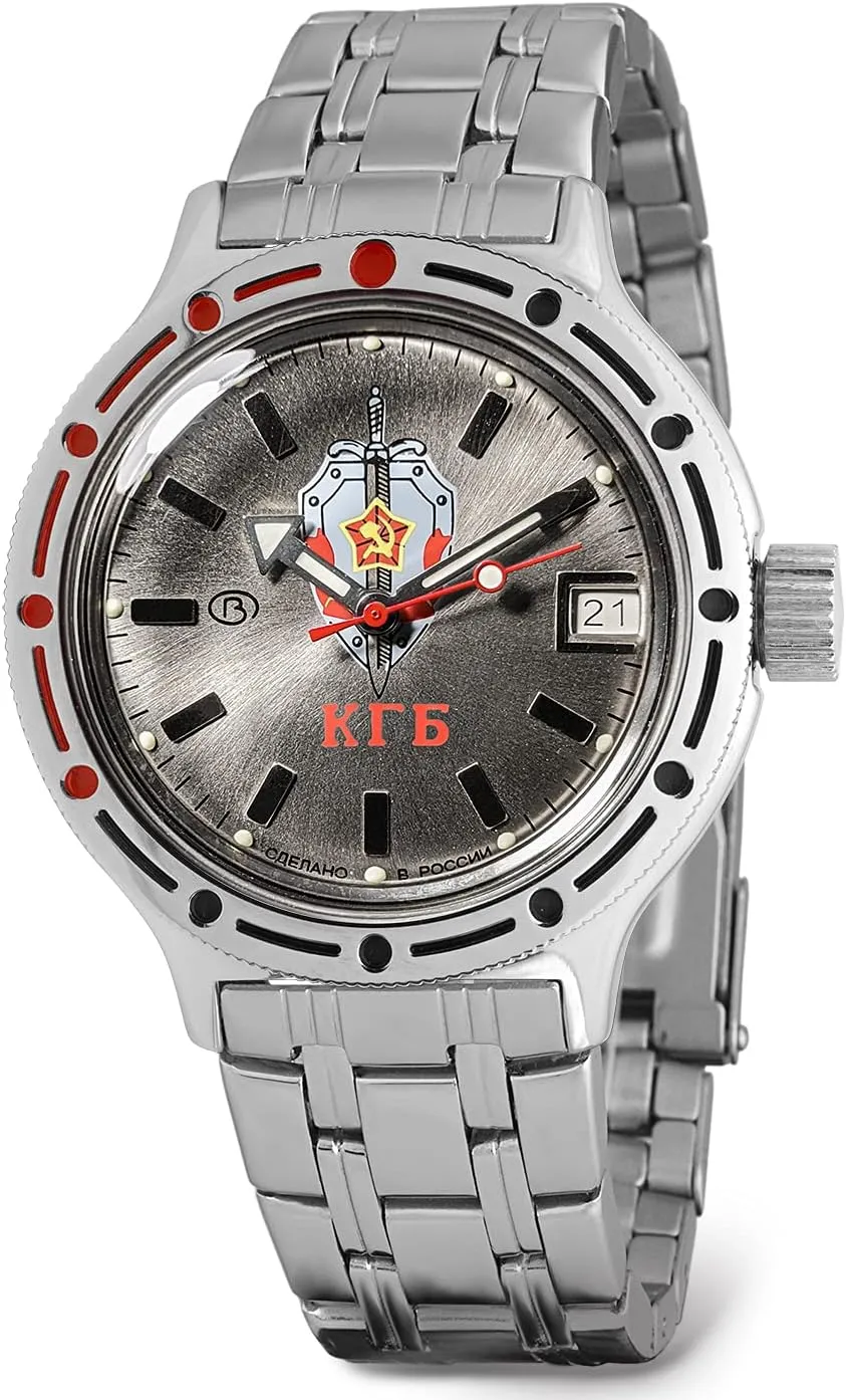 VOSTOK | Men's KGB USSR State Security Committee Amphibian Automatic Self-Winding Russian Diver Watch | WR 200 m | Fashion | Business | Casual Men's Watches | Model 420892