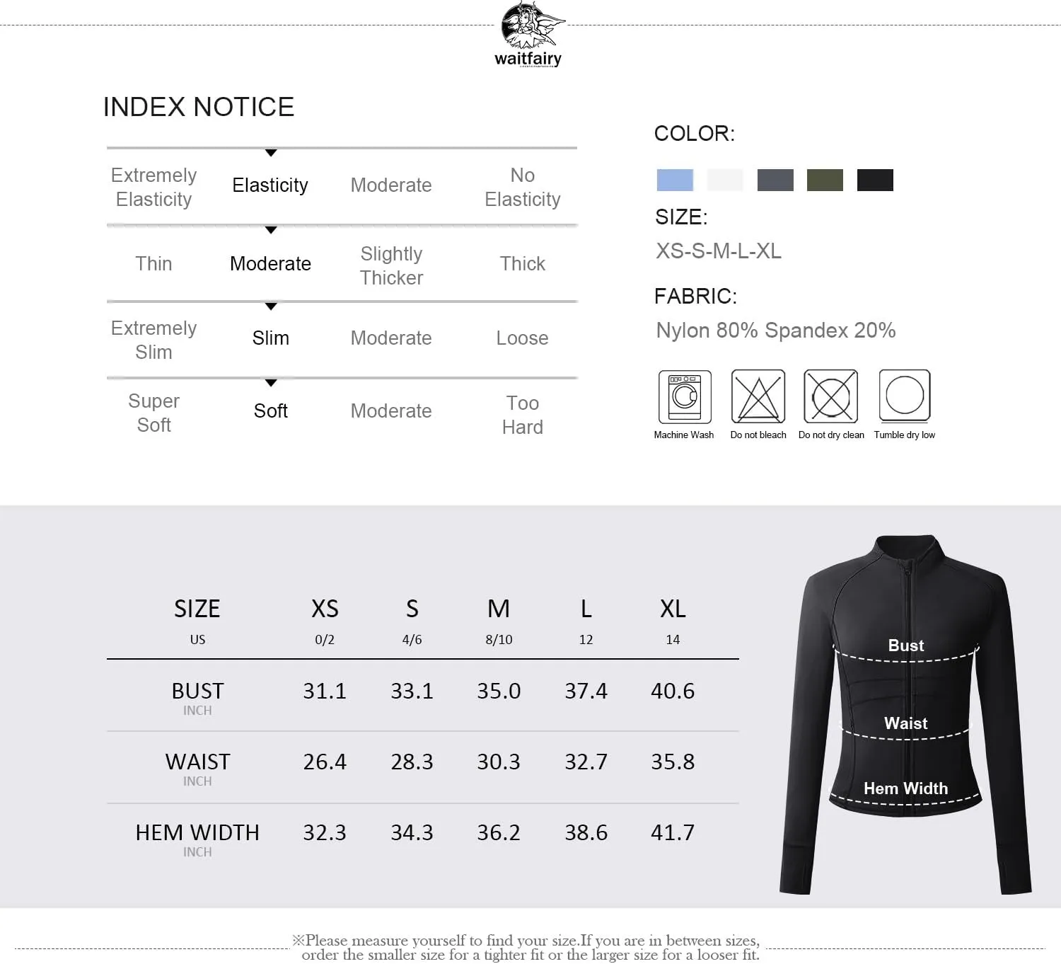 Waitfairy Zip Up Jackets for Women Lightweight Running Workout Jackets for Woman Track Jacket Women Slim Fit Women's Jacket