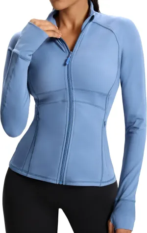 Waitfairy Zip Up Jackets for Women Lightweight Running Workout Jackets for Woman Track Jacket Women Slim Fit Women's Jacket
