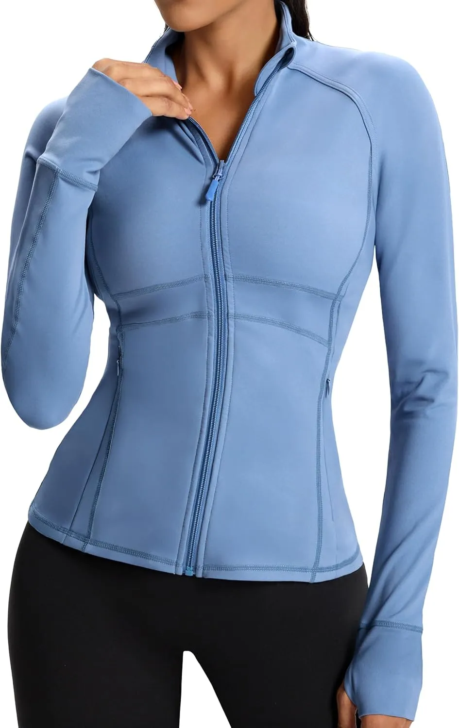 Waitfairy Zip Up Jackets for Women Lightweight Running Workout Jackets for Woman Track Jacket Women Slim Fit Women's Jacket