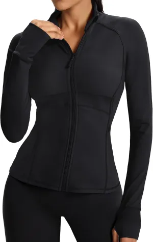 Waitfairy Zip Up Jackets for Women Lightweight Running Workout Jackets for Woman Track Jacket Women Slim Fit Women's Jacket