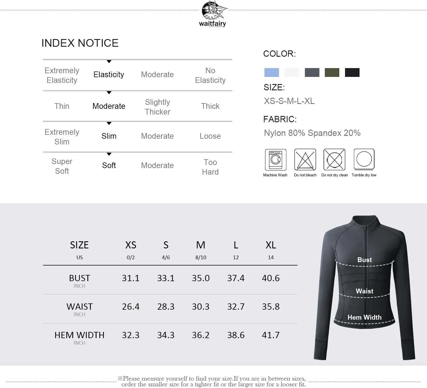 Waitfairy Zip Up Jackets for Women Lightweight Running Workout Jackets for Woman Track Jacket Women Slim Fit Women's Jacket
