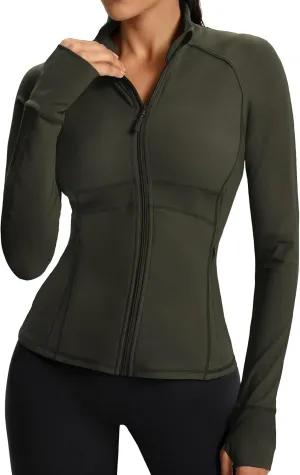 Waitfairy Zip Up Jackets for Women Lightweight Running Workout Jackets for Woman Track Jacket Women Slim Fit Women's Jacket