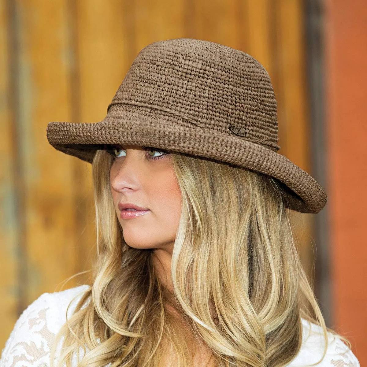 Wallaroo Hat Company  Womens Catalina Sun Hat  Wide Brim Natural Fiber and Adjustable Sizing for Medium Crown Sizes