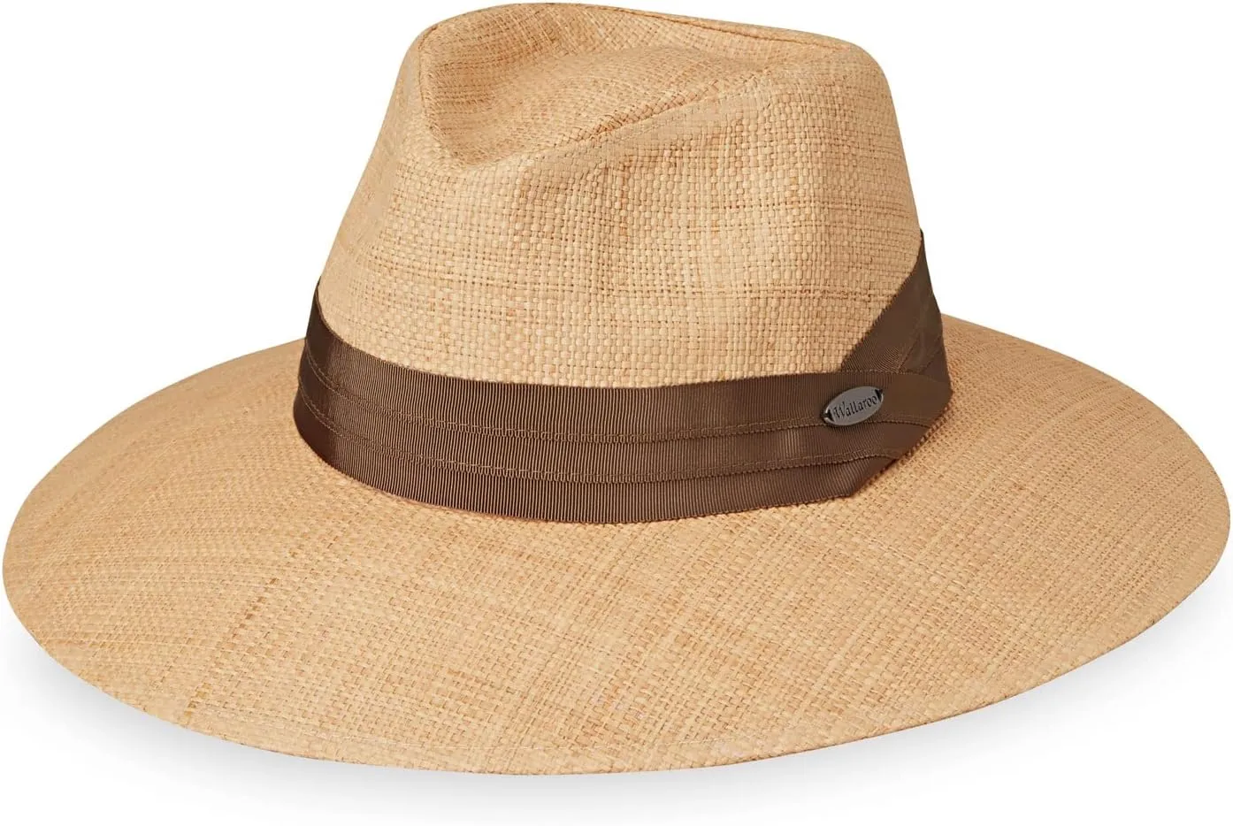 Wallaroo Hat Company  Womens Charlotte Fedora  UPF 50 , Wide Brim Natural Fiber, Adjustable Sizing for Medium Crown Sizes