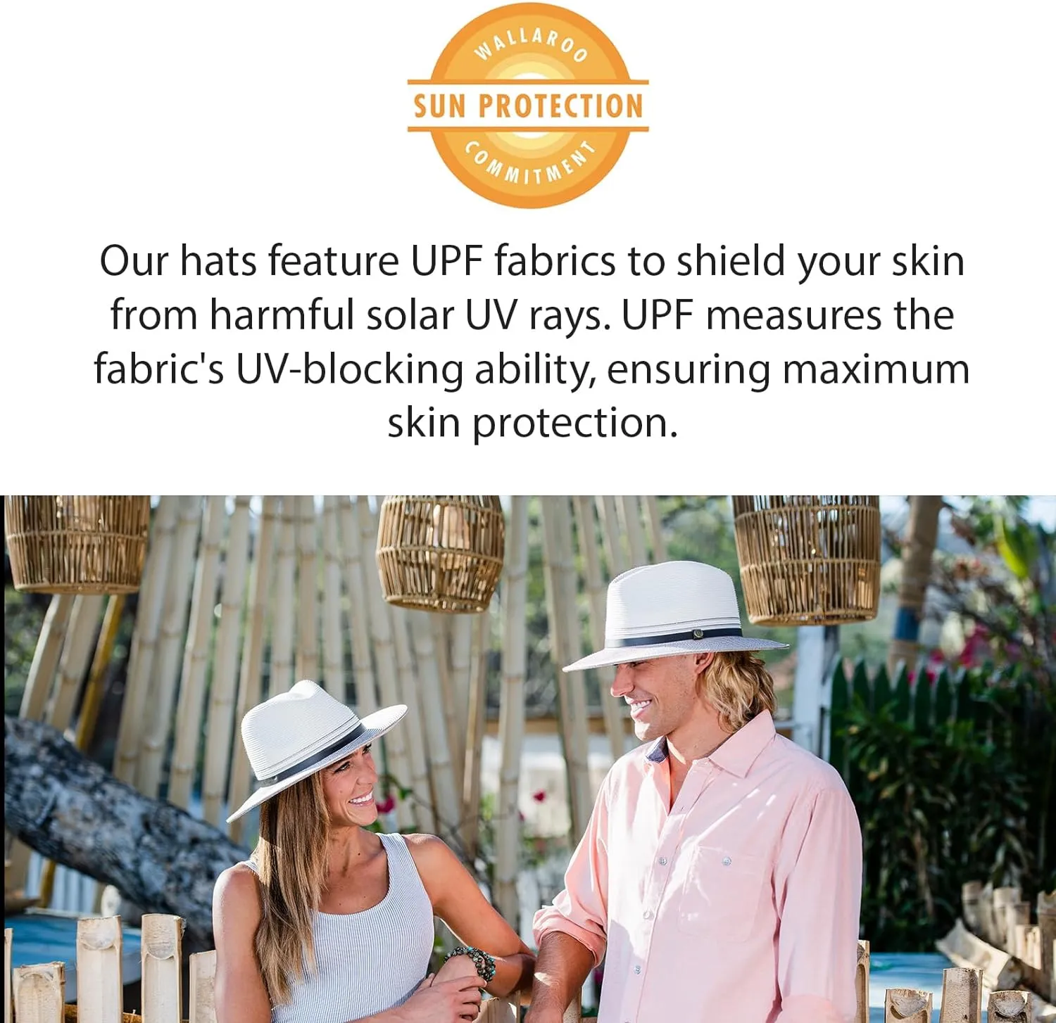 Wallaroo Hat Company  Womens Marseille Sun Hat  UPF 50 , Wide Brim, Packable, Adjustable Sizing for Medium Crown Sizes