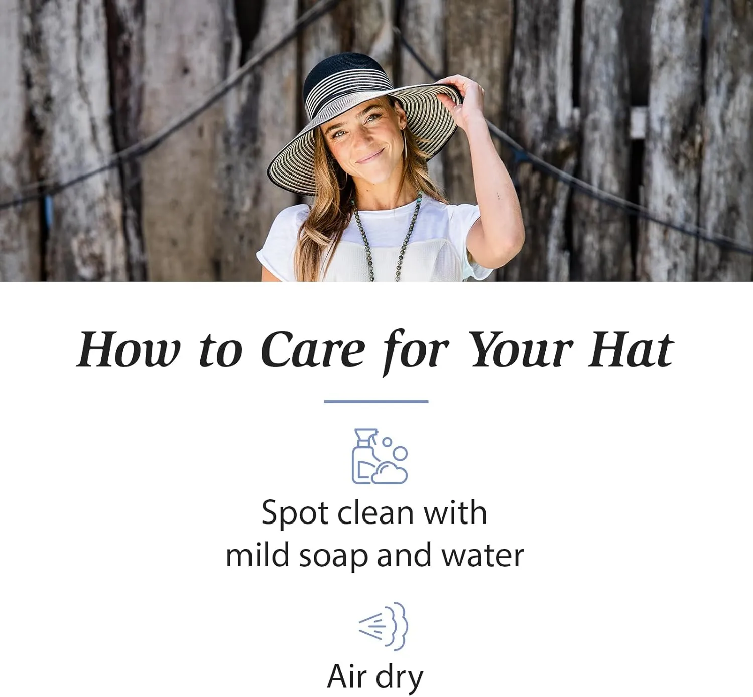 Wallaroo Hat Company  Womens Marseille Sun Hat  UPF 50 , Wide Brim, Packable, Adjustable Sizing for Medium Crown Sizes