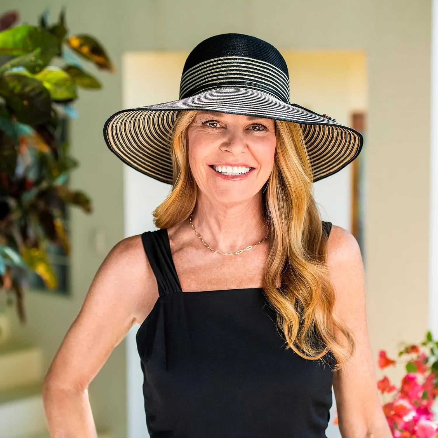 Wallaroo Hat Company  Womens Marseille Sun Hat  UPF 50 , Wide Brim, Packable, Adjustable Sizing for Medium Crown Sizes