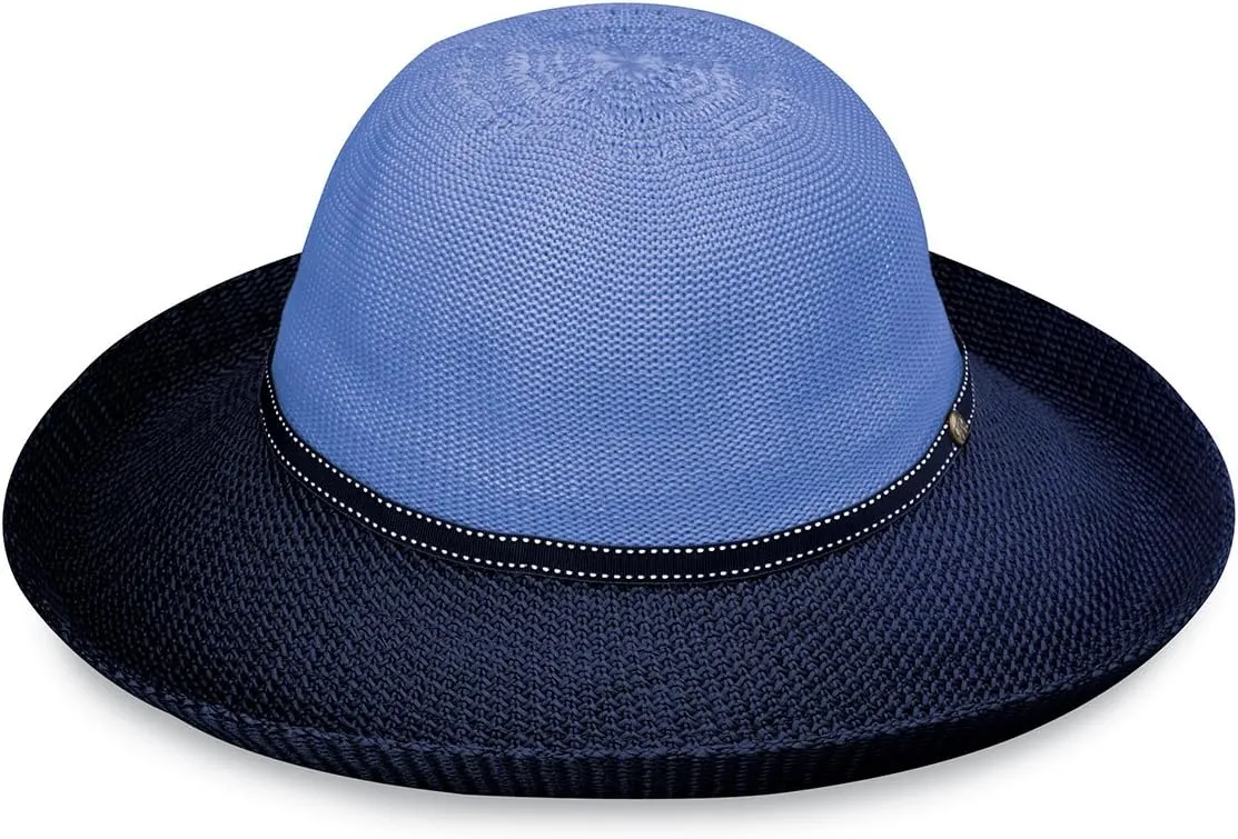 Wallaroo Womens Victoria Two-Toned Sun Hat  UPF 50  Sun Protection, Wide Brim, Adjustable, Cotton Lining, Summer Holiday