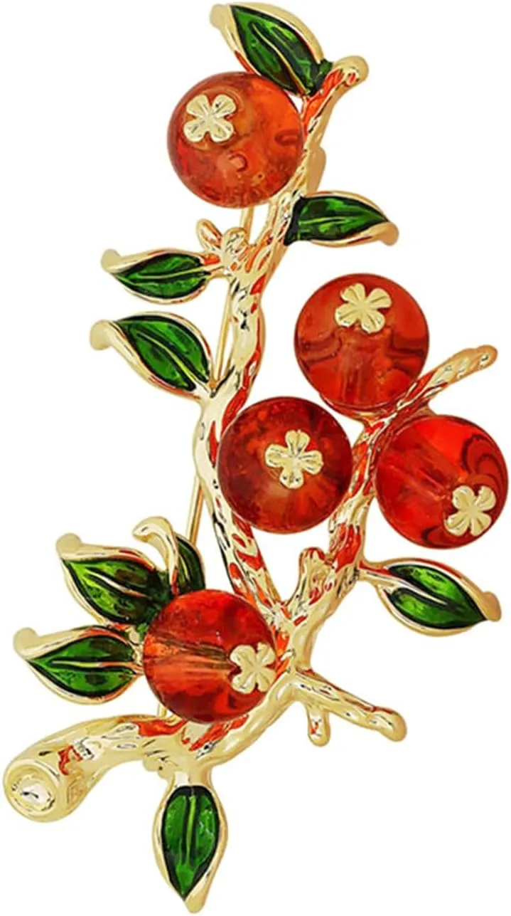 WCRAZYE Pearl Flower Brooches Pin for Women Girls Gold Plated Fashion Elegant Green Leaf Botanical Floral Lapel Brooch Dress Accessories Cute Wedding Valentine's Day Birthday Jewelry Gift Souvenir
