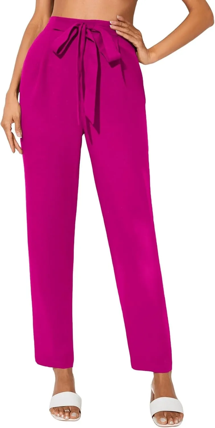 WDIRARA Women's Stretchy Plaid Print Pants Soft Skinny Regular Fashion Leggings