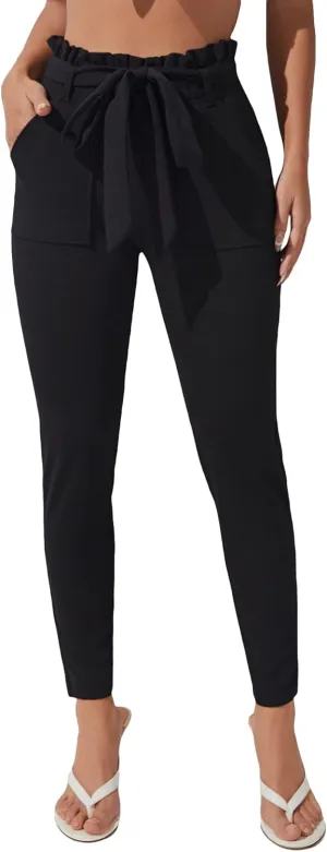 WDIRARA Women's Stretchy Plaid Print Pants Soft Skinny Regular Fashion Leggings