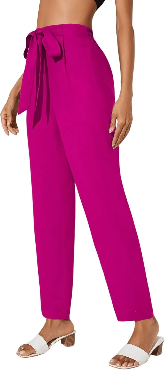 WDIRARA Women's Stretchy Plaid Print Pants Soft Skinny Regular Fashion Leggings