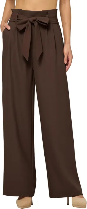 Willit Women's Wide Leg Pants Belted High Waisted Work Dress Pants Casual Palazzo Long Trousers 28"/30"/32"