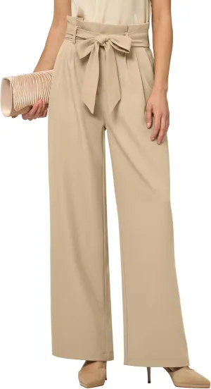 Willit Women's Wide Leg Pants Belted High Waisted Work Dress Pants Casual Palazzo Long Trousers 28"/30"/32"