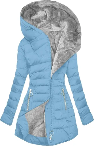 Winter Coats for Women Fleece Lined Jackets Women Warm Coat Thicken Cotton Padded Coat Sherpa Warm Jackets with Hood