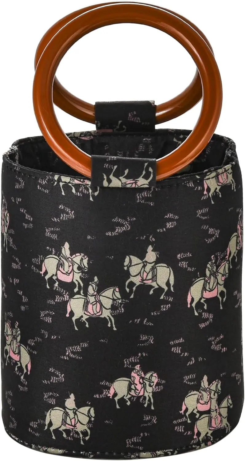 Women Chinese Trend Bucket Bag Ladies Girls Silk Handmade Top-Handle Purse Elegant Cheongsam Tote Bag With Round Handles