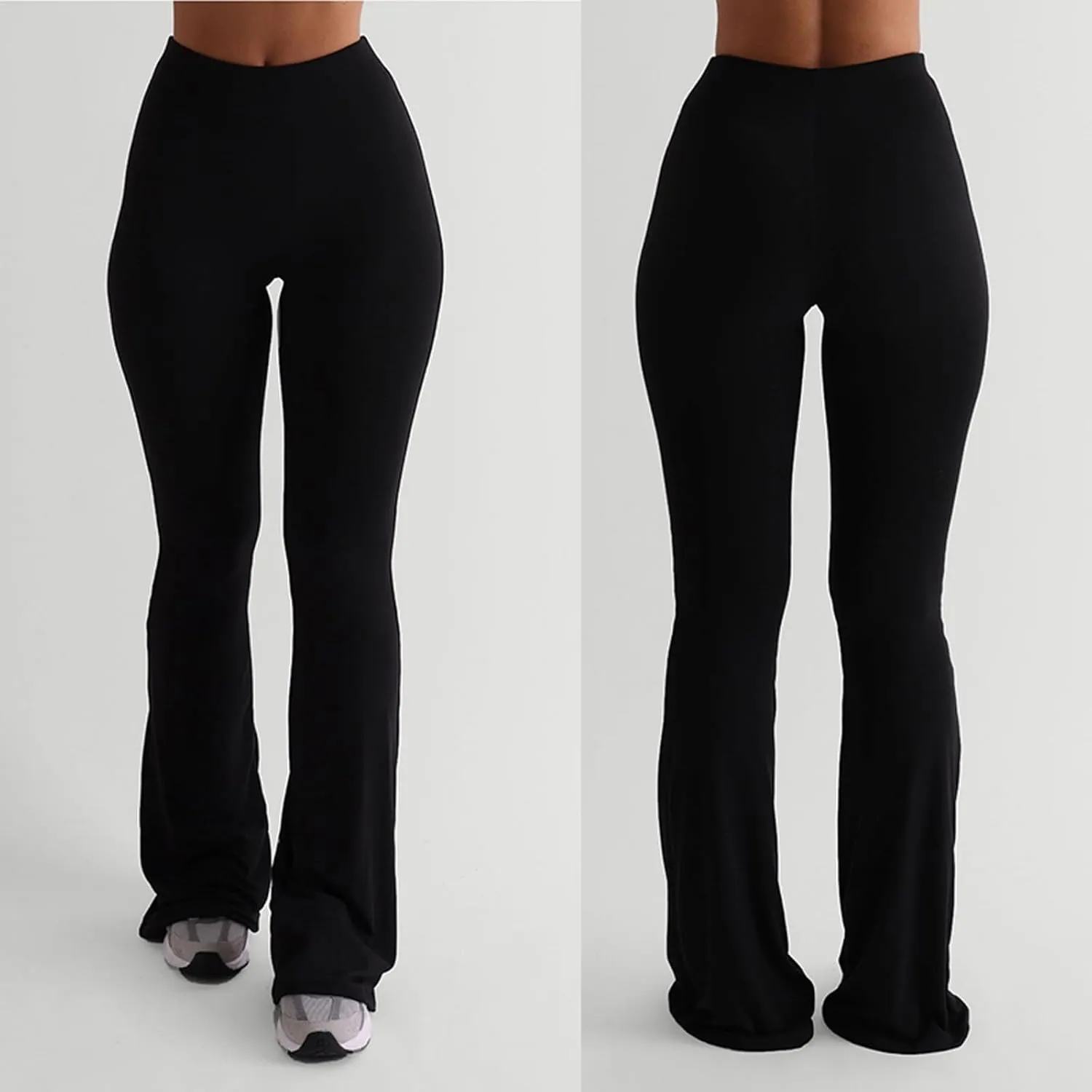 Women Flare Leggings Stretch Slimming High Waist Bell Bottom Pants Yoga Pants Bootcut Trousers Ladies Clothes