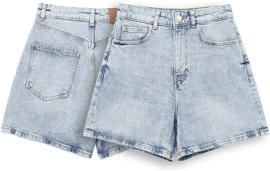 Women Summer High Waisted Denim Shorts Female Short Streetwear Wide Leg Jean Shorts