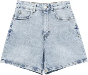 Women Summer High Waisted Denim Shorts Female Short Streetwear Wide Leg Jean Shorts