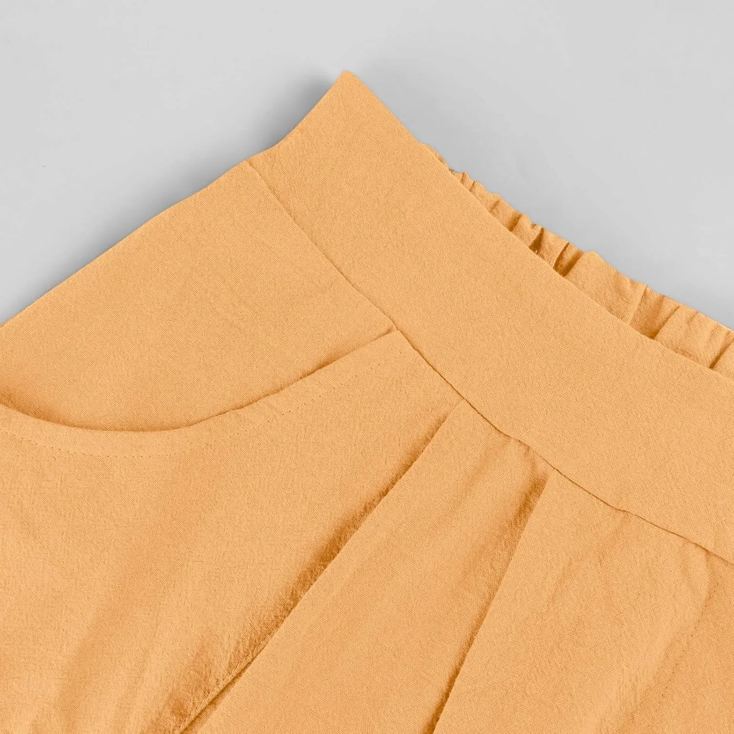 Womens A Line Midi Skirt Vintage Front Button Swing Skirt Summer Casual High Waisted Pleated Midi Skirt with Pockets