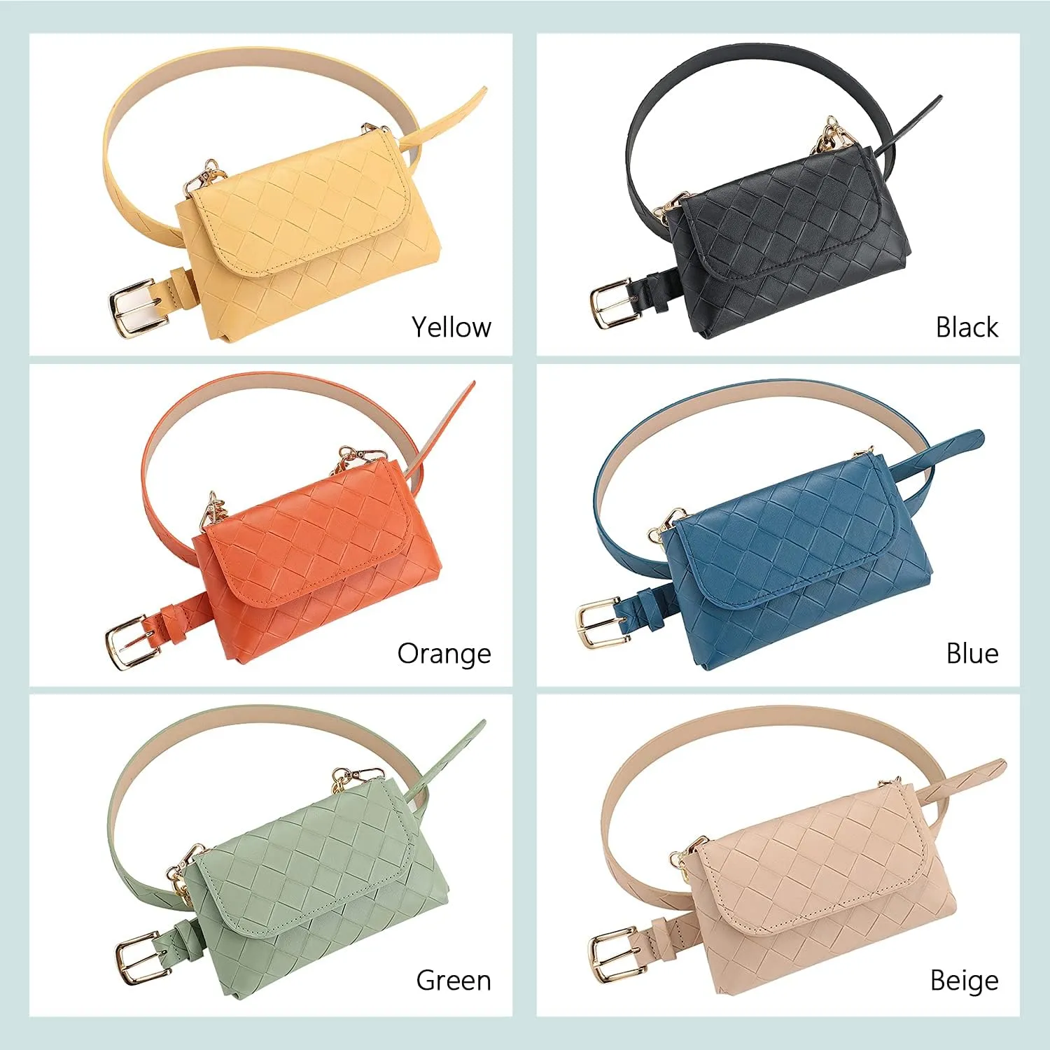 Women's belt bag, four seasons general fashion casual belt belt bag, compact, convenient and versatile (black)