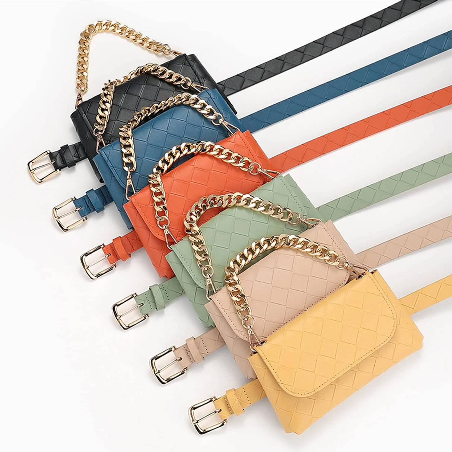 Women's belt bag, four seasons general fashion casual belt belt bag, compact, convenient and versatile (black)