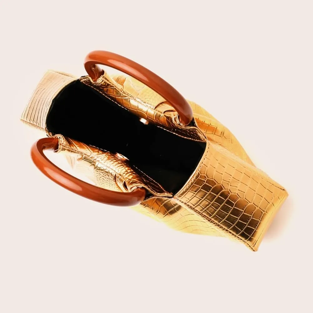 Women's Evening Bag Leather Pleated Clutch Purse with Wooden Round Handle Weddings Bridal Party Dressy Handbag 2025