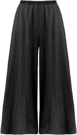 Womens Linen Summer Casual Pants Elastic Waisted Stretchy Slim-Fit Trouser Travel