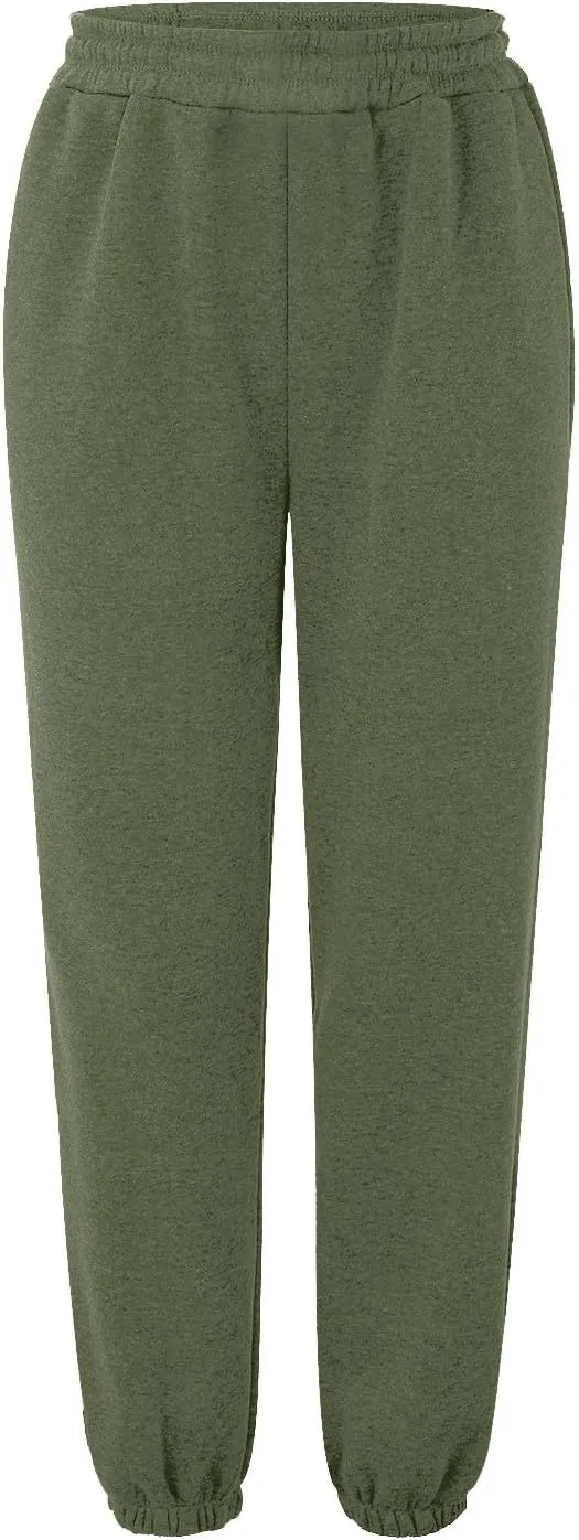 Womens Linen Summer Casual Pants Elastic Waisted Stretchy Slim-Fit Trouser Travel