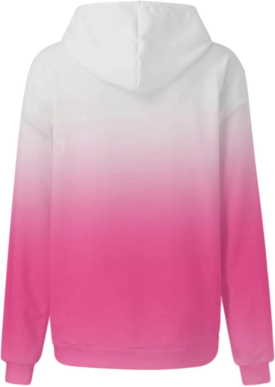 Women's Oversized Y2K Hoodies Pullover Tops Gradient Hooded Sweatshirts Fall Fashion Pocket Long Sleeve Blouse Outfits