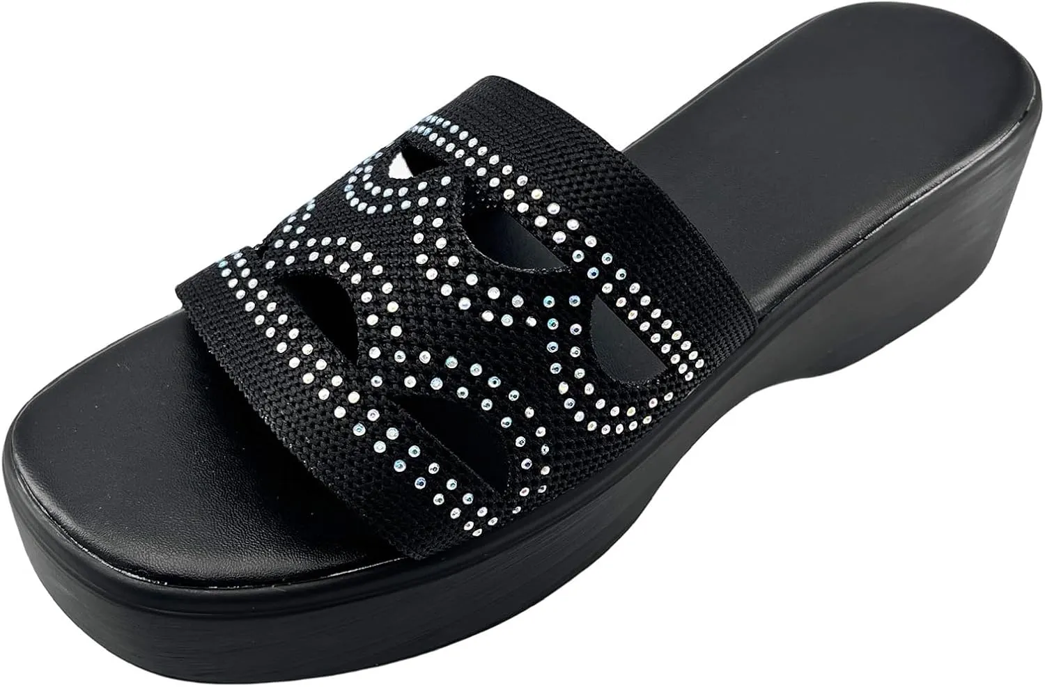 Womens Platform Slide Sandal Open Toe Slide On Comfortable Cute Flat Wedges Shoes Dressy Summer Fashion Outdoor Beach Sandals