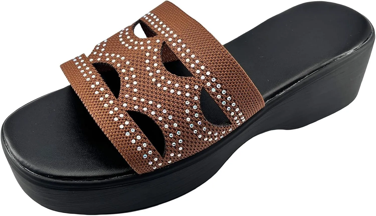 Womens Platform Slide Sandal Open Toe Slide On Comfortable Cute Flat Wedges Shoes Dressy Summer Fashion Outdoor Beach Sandals