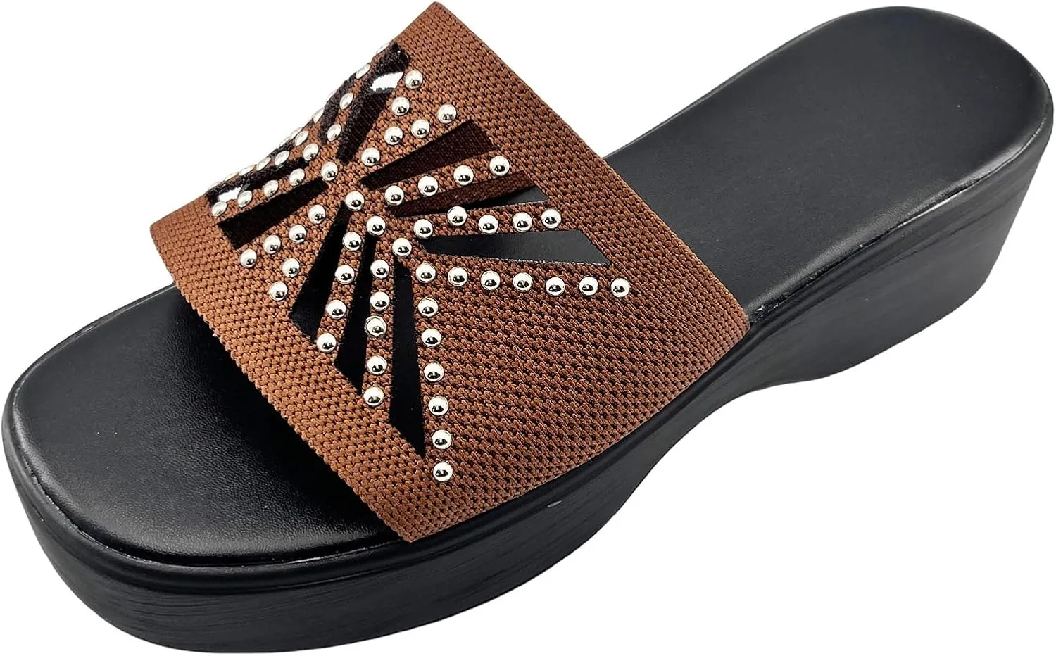 Womens Platform Slide Sandal Open Toe Slide On Comfortable Cute Flat Wedges Shoes Dressy Summer Fashion Outdoor Beach Sandals