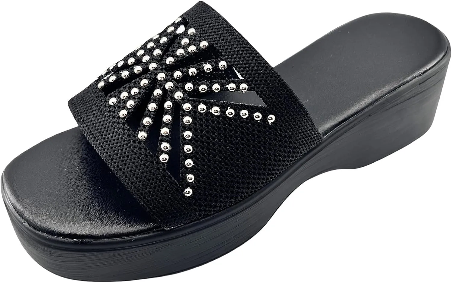 Womens Platform Slide Sandal Open Toe Slide On Comfortable Cute Flat Wedges Shoes Dressy Summer Fashion Outdoor Beach Sandals