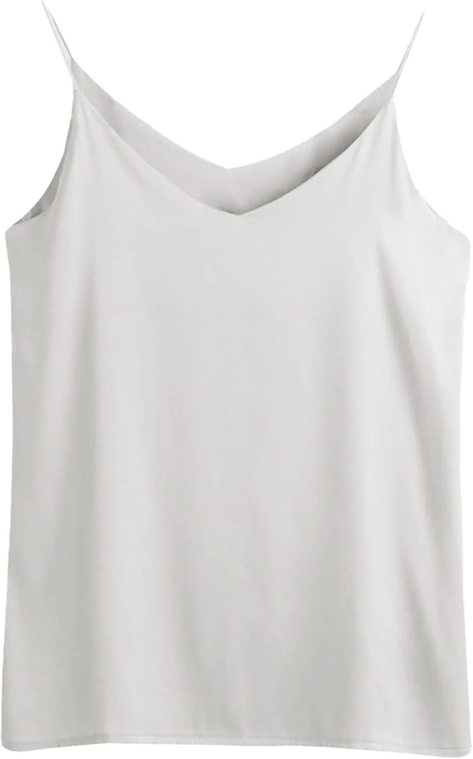 Womens Silk Satin Tank Tops V Neck Camisole Spaghetti Strap Y2k Dressy Shirts Summer Casual Going Out Basic Blouse