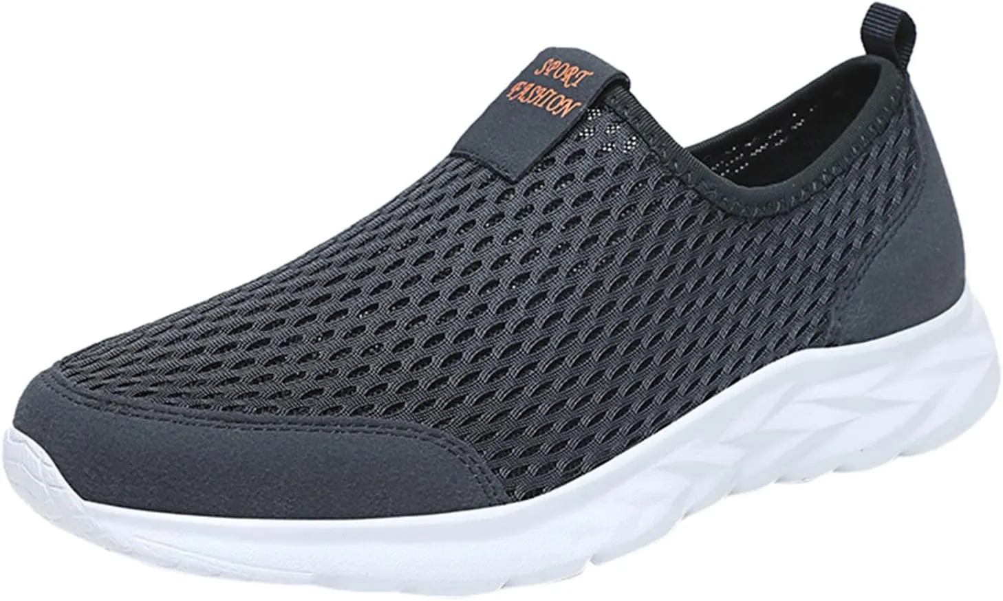 Womens Slip On Walking Shoes with Arch Support Lightweight Breathable Low Top Sneakers Non Slip Wide Width Mesh Tennis Shoes