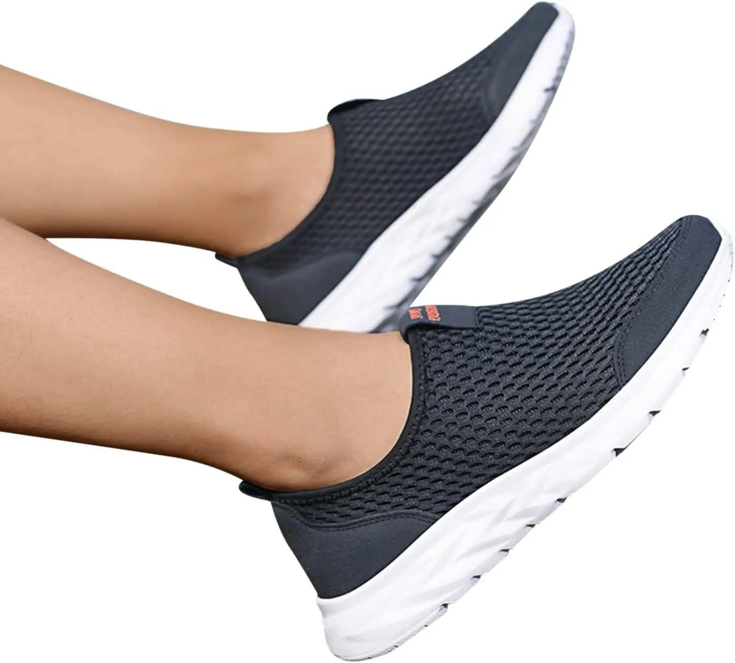 Womens Slip On Walking Shoes with Arch Support Lightweight Breathable Low Top Sneakers Non Slip Wide Width Mesh Tennis Shoes