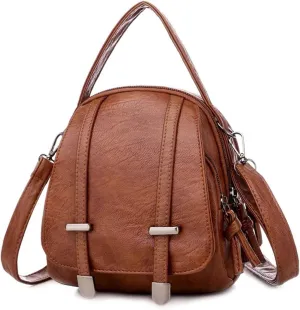Women's Small Shoulder Soft Leather Multifunctional Crossbody Bag Casual Women's Handbag Convenient and Large Capacity