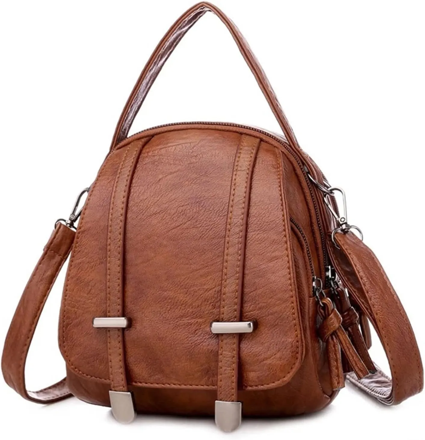 Women's Small Shoulder Soft Leather Multifunctional Crossbody Bag Casual Women's Handbag Convenient and Large Capacity
