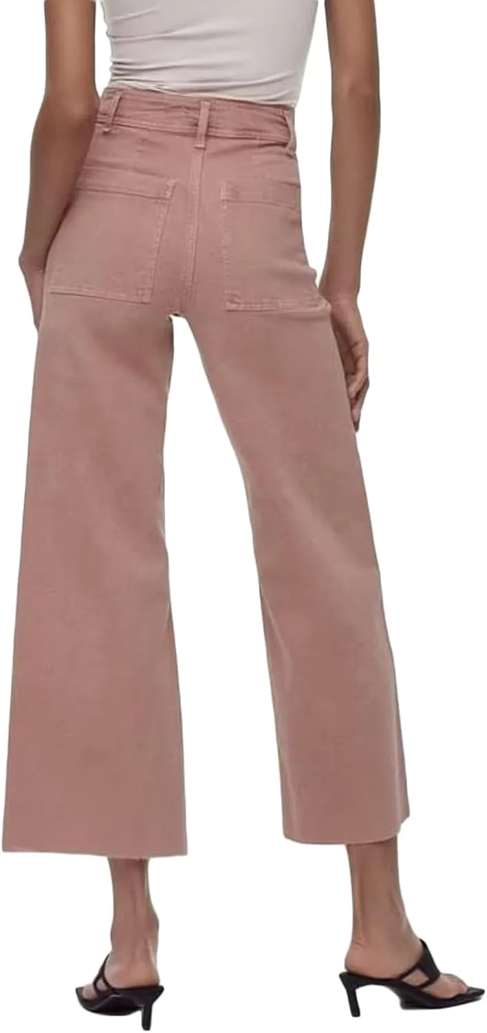 Women's Wide Leg Jeans High Waisted Stretchy Trendy Casual Versatile Work Denim Pants Trousers 2025